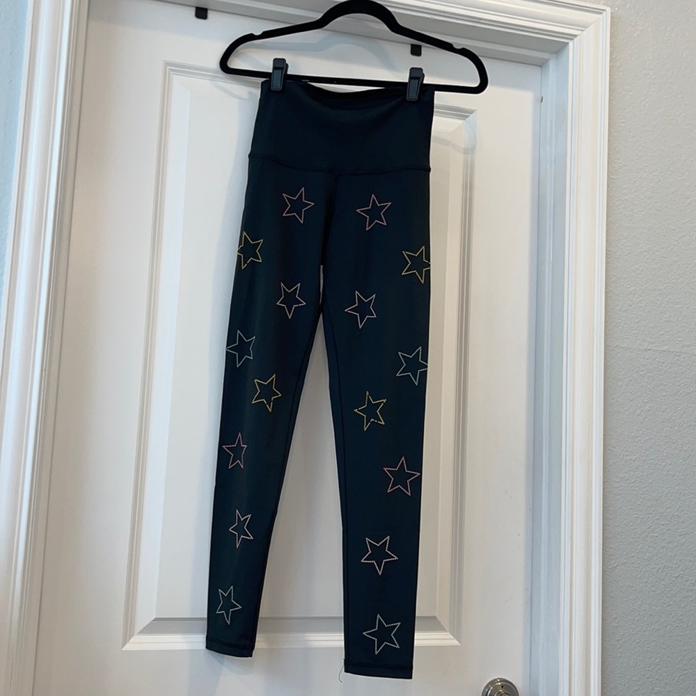 Beach Riot High waisted black star leggings